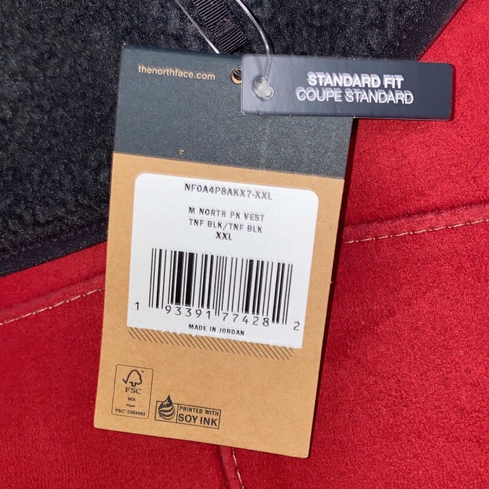 Mens TNF FLEECE PK VEST - Picture 5 of 7